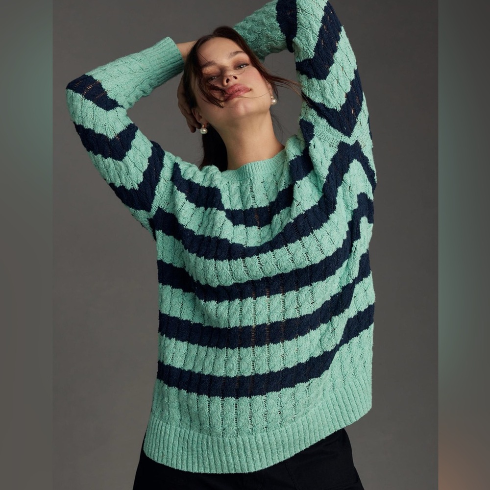 Anthropologie Pilcro Longline Stitch Sweater NWT